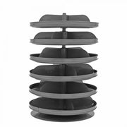 Durham 17" Revolving Rotabin, 4 Shelves, 4 Fixed Dividers Per Shelf, Up to 16 Compartments Per Shelf