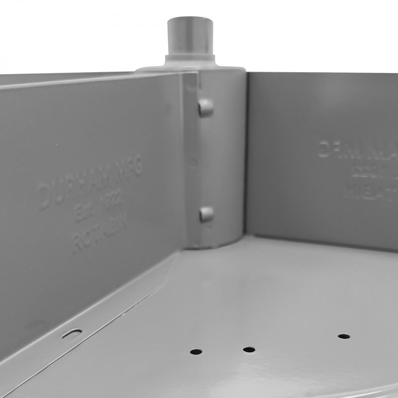 Durham 17" Revolving Rotabin, 4 Shelves, 4 Fixed Dividers Per Shelf, Up to 16 Compartments Per Shelf