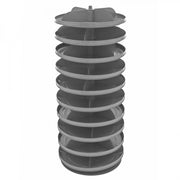 Durham 17" Revolving Rotabin, 10 Shelves, 4 Fixed Dividers Per Shelf, Up to 16 Compartments Per Shelf