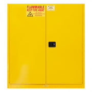 Durham FM Approved, Flammable Storage Cabinet, 120 Gallon, 2 Doors, Manual Close, 2 Shelves, Yellow