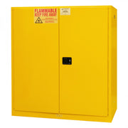 Durham FM Approved, Flammable Storage Cabinet, 120 Gallon, 2 Doors, Manual Close, 2 Shelves, Yellow