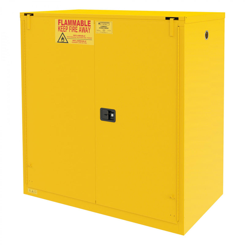 Durham FM Approved, Flammable Storage Cabinet, 120 Gallon, 2 Doors, Self Closing, 2 Shelves