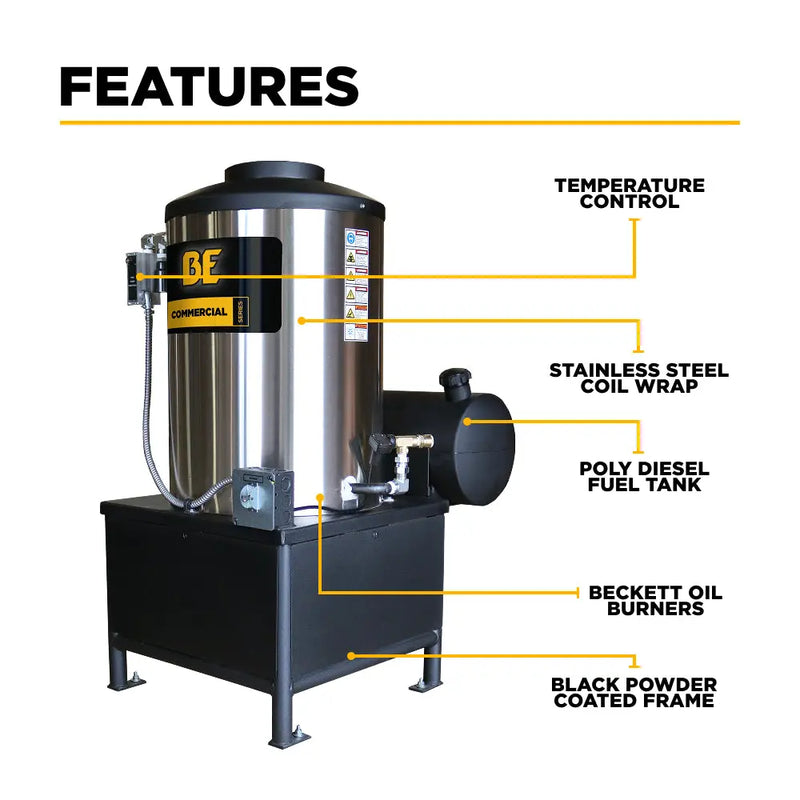 115 volt, 4-5 GPM Diesel Fired Hot Box - 96115V BE Power Equipment
