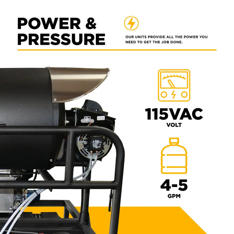 115 volt, 4-5 GPM Diesel Fired Hot Box - 96115V BE Power Equipment