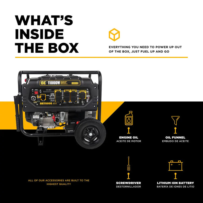 11,000 Watt Generator - BE11000 BE Power Equipment