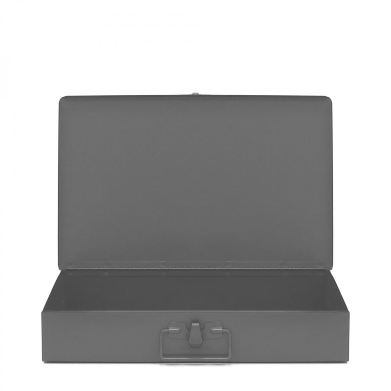 Durham Large, Steel, Compartment Box, Empty, Gray (Pack of 4)