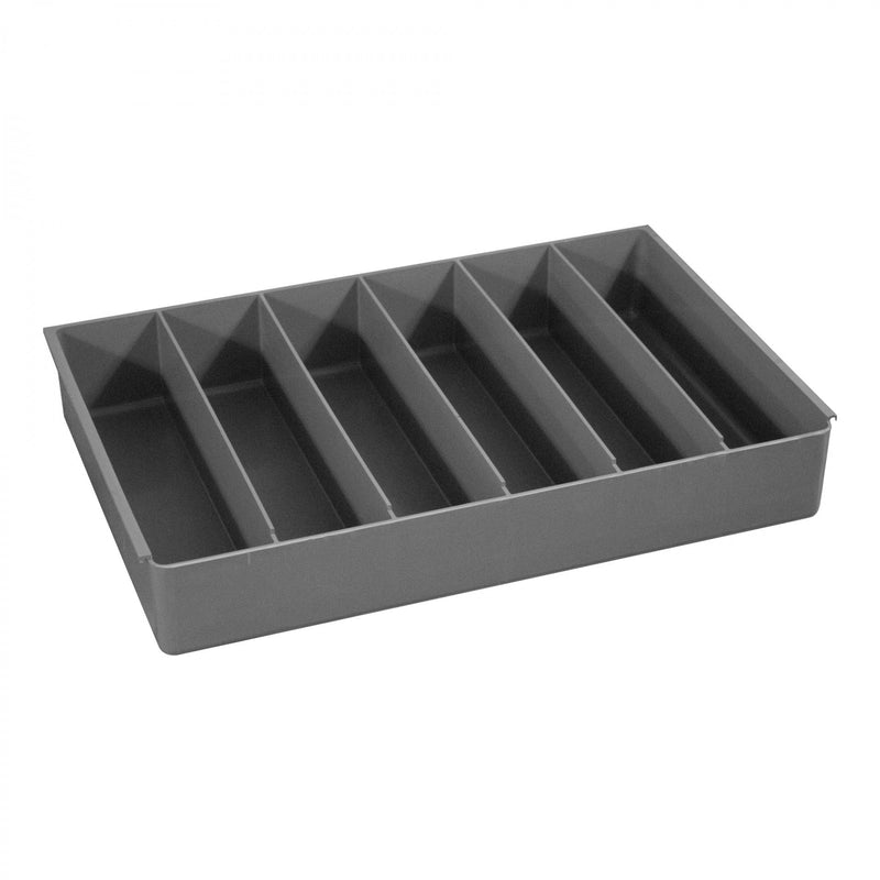 Durham Large, Polypropylene, 6 Vertical Compartment Insert, Gray
