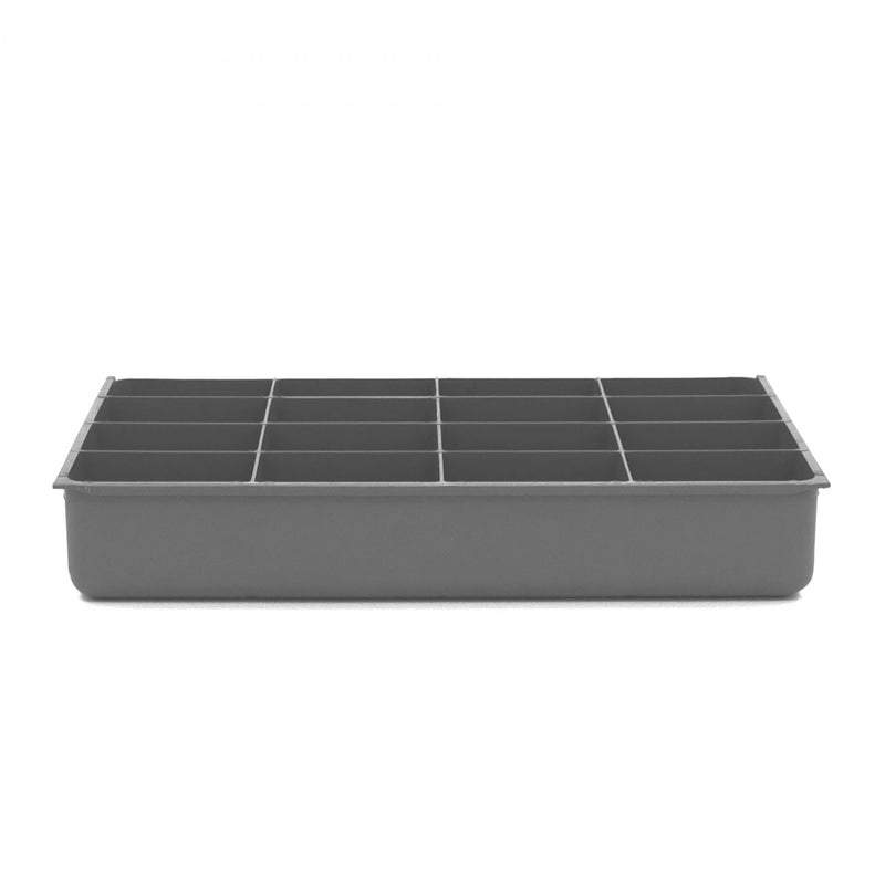 Durham Large, Polypropylene, 16 Compartment Insert, Gray