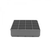 Durham Large, Polypropylene, 16 Compartment Insert, Gray