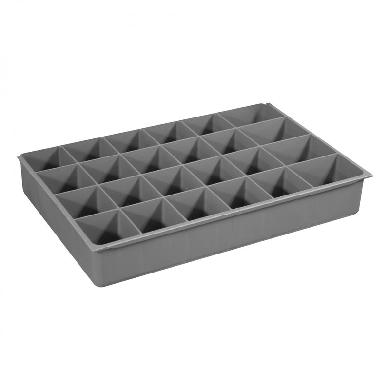 Durham Large, Polypropylene, 24 Compartment Insert, Gray
