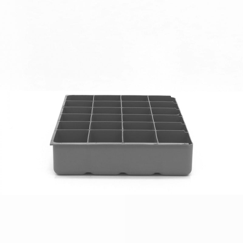 Durham Large, Polypropylene, 24 Compartment Insert, Gray