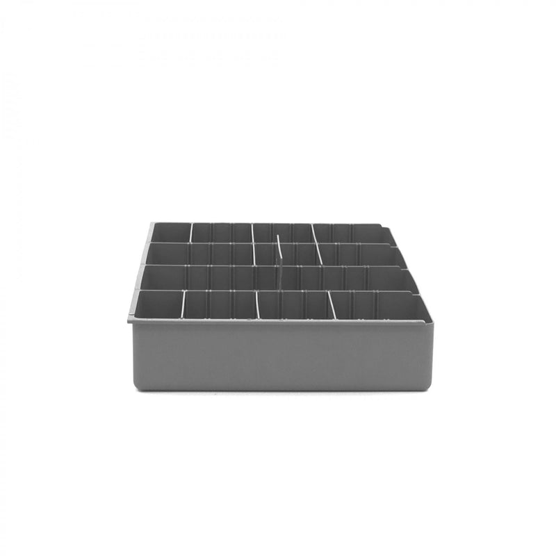 Durham Large, Polypropylene, Variable Compartment Insert, 9 Dividers, Gray