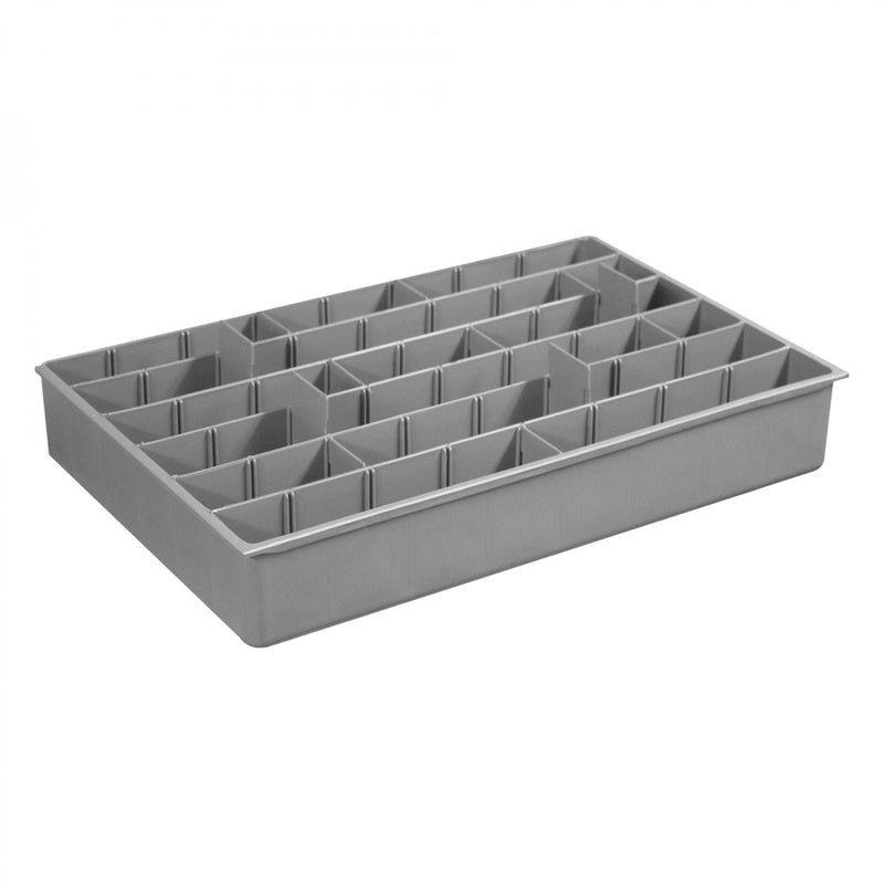 Durham Large, Polypropylene, Variable Compartment Insert, 12 Dividers, Gray