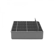 Durham Large, Polypropylene, Variable Compartment Insert, 3 Horizontal, 3 Vertical, Gray