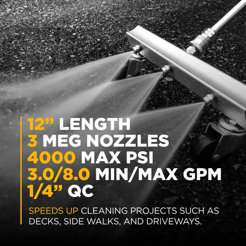 12" Pressure Washer Water Broom BE Power Equipment