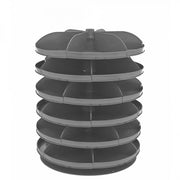 Durham 34" Diameter Rotabin Shelf With 5 Divider, Gray