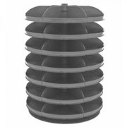 Durham 34" Diameter Rotabin Shelf With 5 Divider, Gray