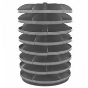 Durham 34" Diameter Rotabin Shelf With 5 Divider, Gray