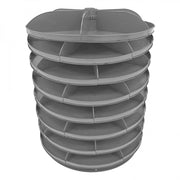 Durham 34" Diameter Rotabin Shelf With 5 Divider, Gray