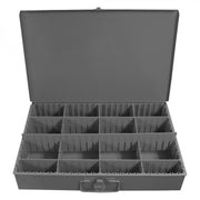 Durham Large, Steel, Compartment Box, Adjustable Opening, Expando, Gray (Pack of 4)