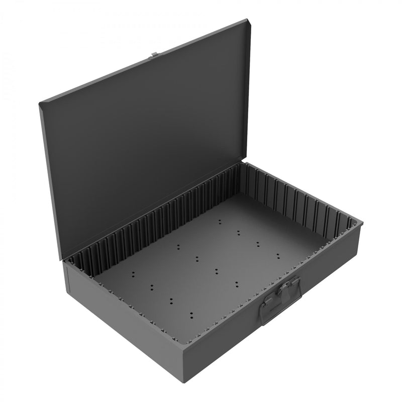 Durham Large, Steel, Compartment Box, Adjustable Opening, Expando, Gray (Pack of 4)