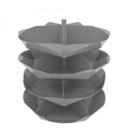 Durham 44" Diameter Rotabin Shelf, 5 Dividers, Gray