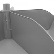Durham 44" Diameter Rotabin Shelf, 5 Dividers, Gray
