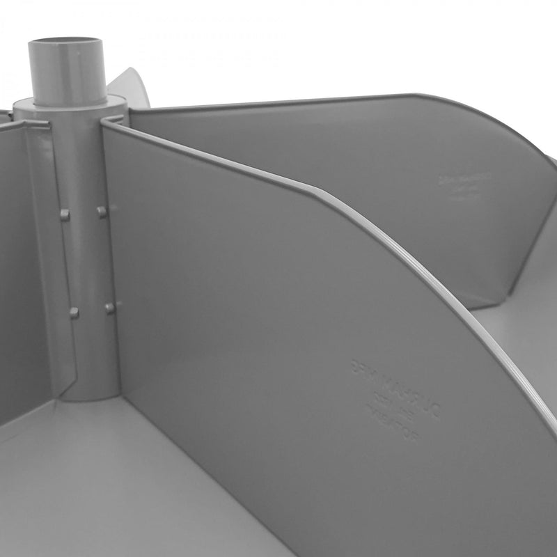 Durham 44" Diameter Rotabin Shelf, 5 Dividers, Gray