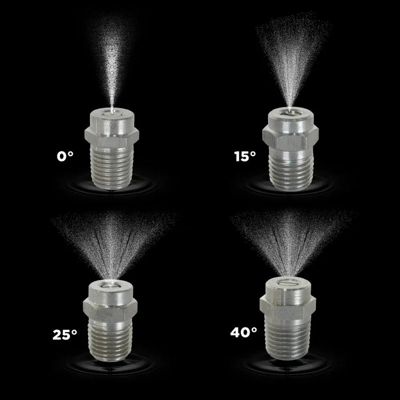 15° 1/4" MEG Spray Pressure Washer Nozzle - 2.5 Orifice BE Power Equipment