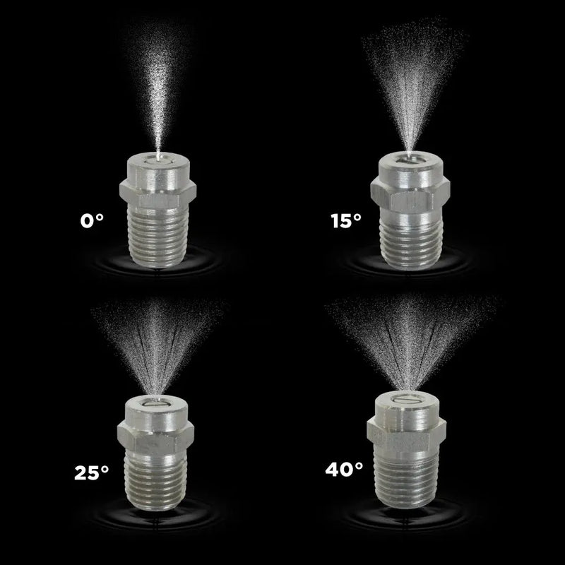 15° 1/4" MEG Spray Pressure Washer Nozzle - 9.0 Orifice BE Power Equipment