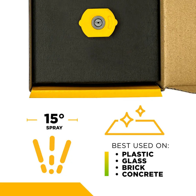 15° Quick Connect Pressure Washer Nozzle – 4.0 Orifice - Retail Ready Packaging BE Power Equipment