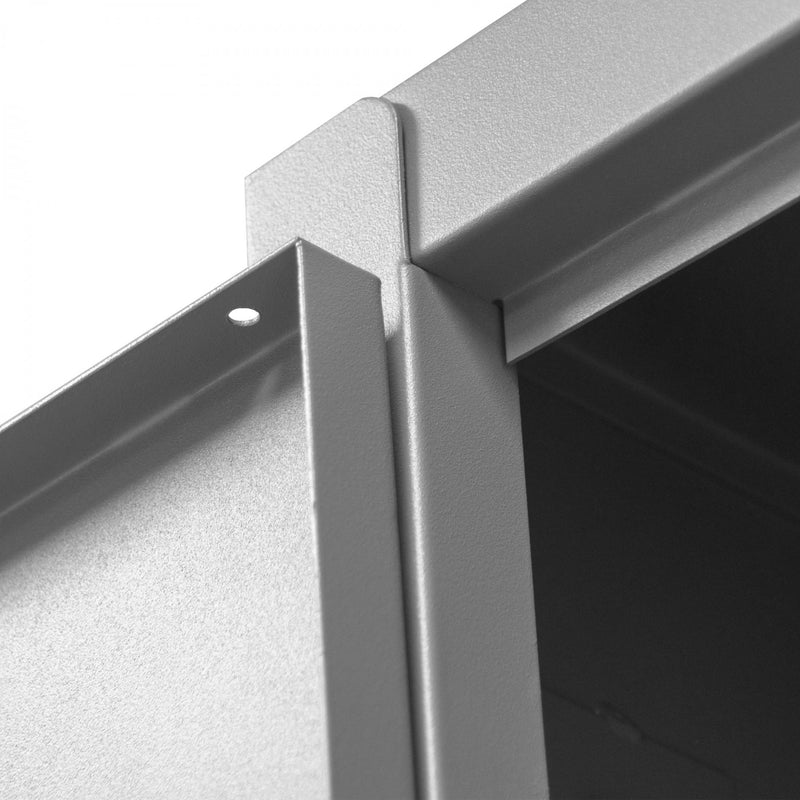 Durham Cabinet, 16 Gauge, 36 x 18 x 84, 156 Yellow Bins, Flush Doors with Louvered Panel, Lockable