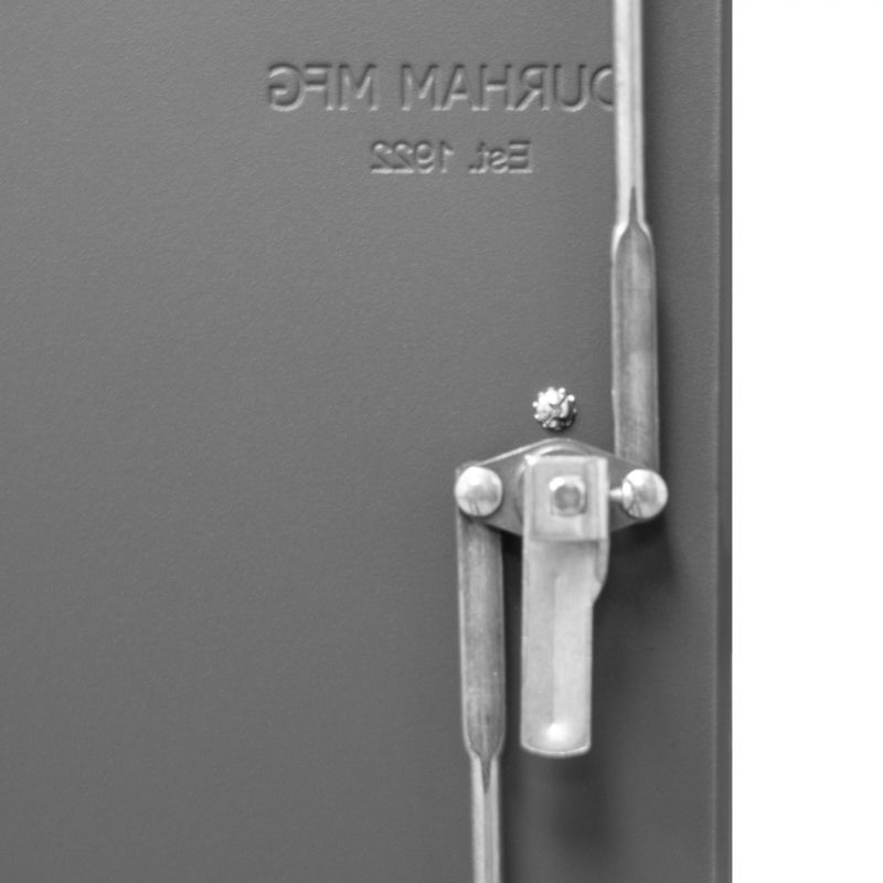 Durham Cabinet, 16 Gauge, 48 x 24 x 72, 186 Blue Bins, Flush Doors with Louvered Panel, Lockable