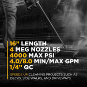 16" Under Car Pressure Washer Water Broom BE Power Equipment