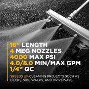 16" Water Broom BE Power Equipment