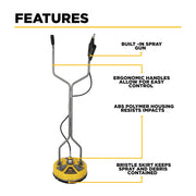16" Whirl-A-Way Pressure Washer Surface Cleaner BE Power Equipment