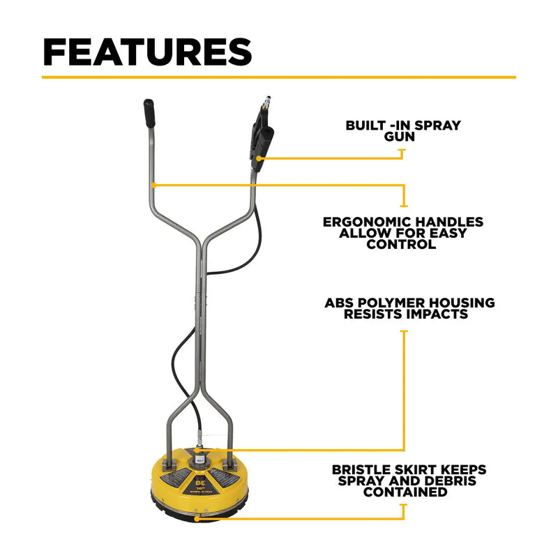 16" Whirl-A-Way Pressure Washer Surface Cleaner BE Power Equipment