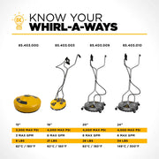 16" Whirl-A-Way Pressure Washer Surface Cleaner BE Power Equipment