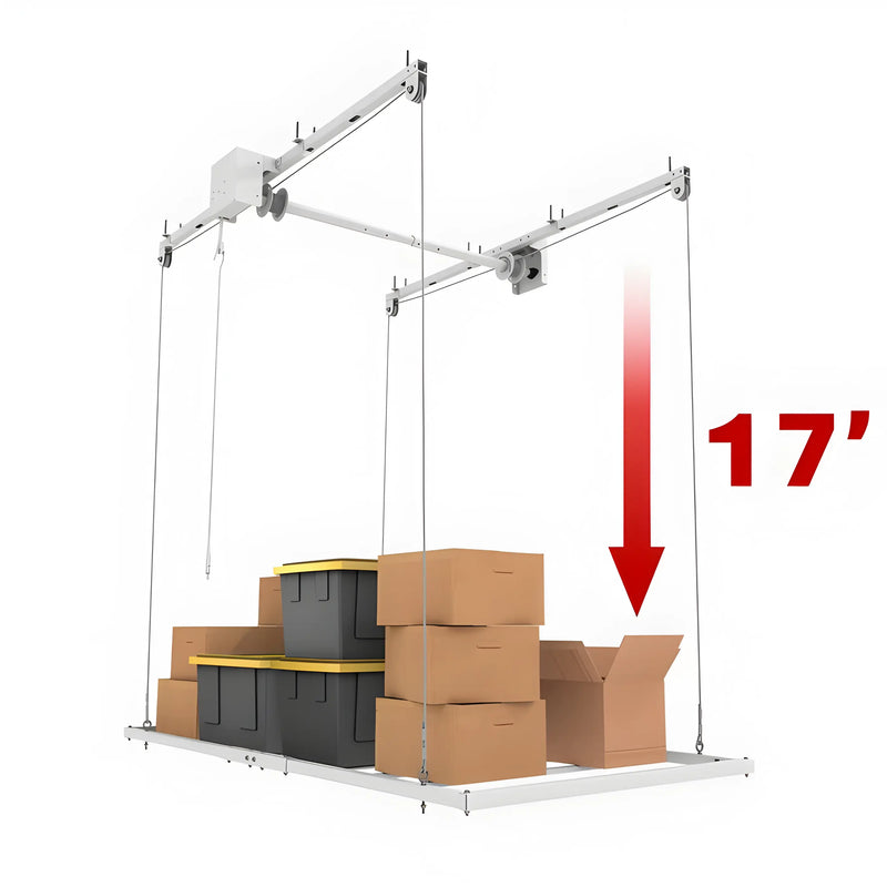 E-Z Storage 4′ x 8′ Retractable Ceiling Storage Garage Lift E-Z Storage