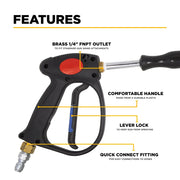 18" Flex Wand Assembly with Weeping Spray Gun BE Power Equipment