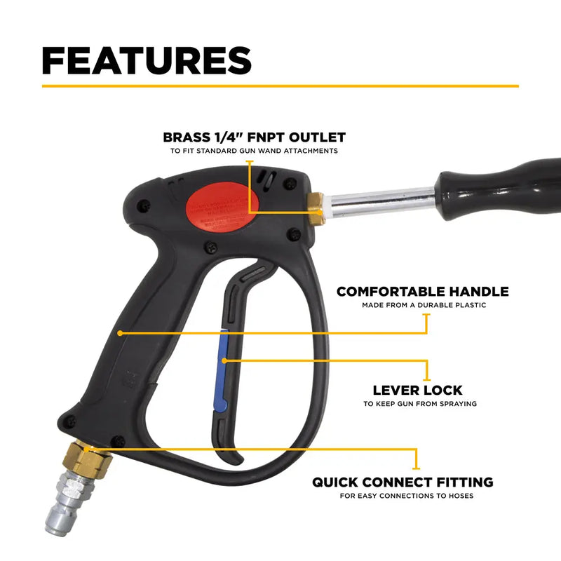 18" Flex Wand Assembly with Weeping Spray Gun BE Power Equipment