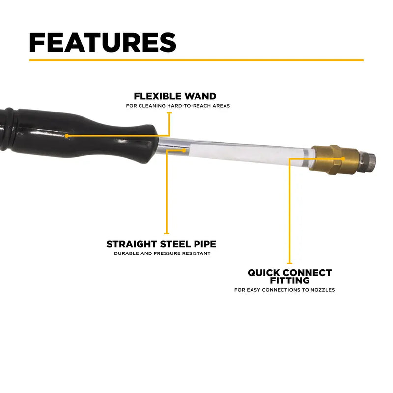 18" Flex Wand Assembly with Weeping Spray Gun BE Power Equipment