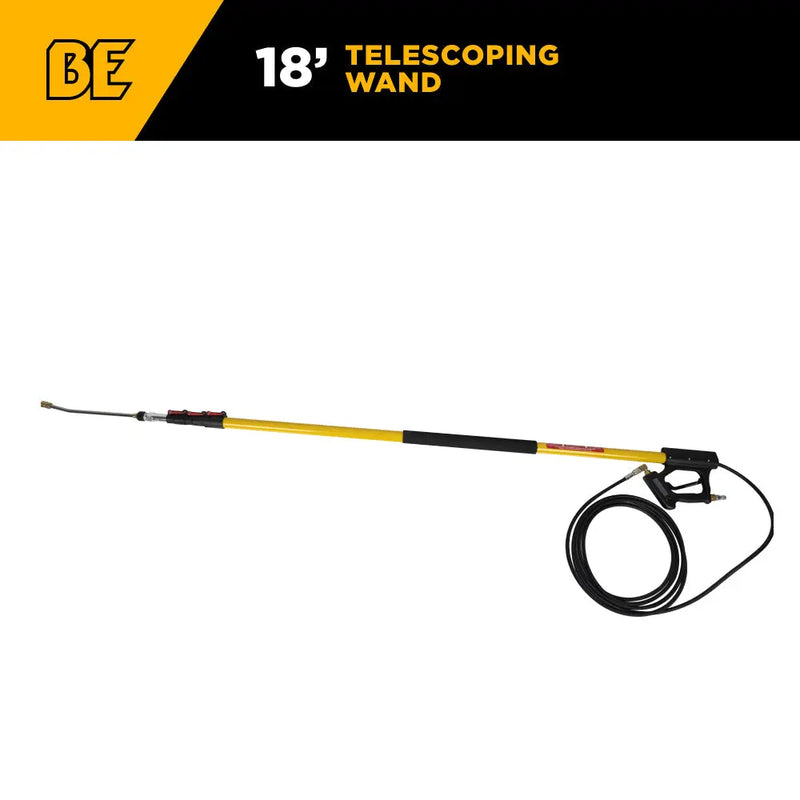 18' Telescoping Pressure Washer Wand BE Power Equipment