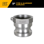 1" Type A Aluminum Camlock BE Power Equipment
