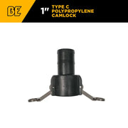 1" Type C Polypropylene Camlock BE Power Equipment