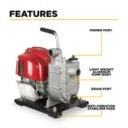 1" Water Transfer Pump with Honda GX25 Engine BE Power Equipment