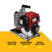 1" Water Transfer Pump with Honda GX25 Engine BE Power Equipment