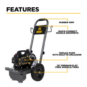 1,500 PSI 1.6 GPM 1.5 HP Electric Pressure Washer with Powerease Motor and Triplex Pump - B1515EN BE Power Equipment