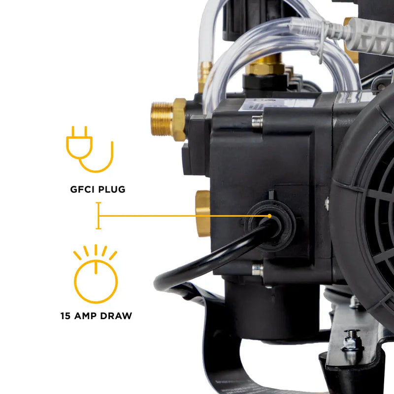 1,500 PSI 1.6 GPM 1.5 HP Portable Electric Pressure Washer – P1515EPN BE Power Equipment
