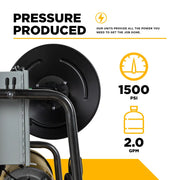 1,500 PSI 2.0 GPM 2.0 HP Wall Mount Electric Pressure Washer with a Baldor Motor and CP Triplex Pump - X-1520FW1ARH BE Power Equipment